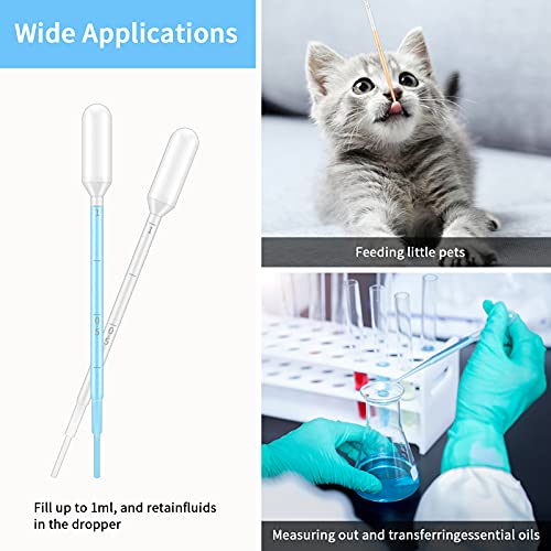 Image of G2PLUS Plastic Dropper - 25pcs Disposable Transfer Pipettes, 1ml Graduated Dropper for Essential Oils, Lab Use, DIY Crafts (Pack of 2)