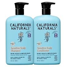 California Naturals Sensitive Scalp Shampoo & Conditioner Set, Soothing & Gentle for All Hair Types, Fragrance Free, Colloidal Oat & Chamomile, Paraben, Sulfate Free, NEA Accepted, 16.5 oz