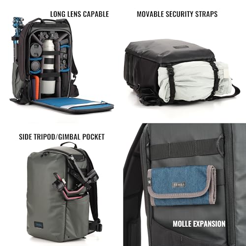 Image of Tenba Solstice v2 24L Backpack for DSLR and Mirrorless cameras and lenses, including supertelephoto zooms - Gray (636-443)