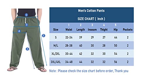 Candyhusky Men Casual Lounge Jogging Workout Yoga Pants Elastic Waist Drawstring 3Xl/4Xl, Black #TOP6