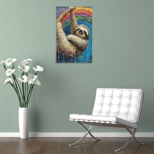 Sloth Affiche Toile Décoration Murale Salon Chambre Moderne