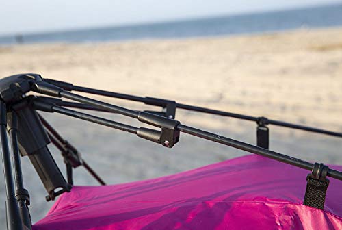 Lucky Bums Easy Up Beach Tent Sun Shade, Uv Protection, Upf 50+, 2-3 Person, Quick Assembly, Waterproof, Pink #TOP3