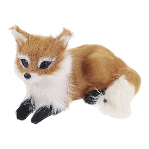 Amosfun Realistisches Fuchs Dekofigur Lebensechte Tierornament Für...