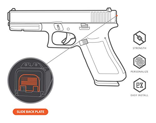 image for Bastion Laser Engraved Rear Cover Slide Back Plate For Glock 17 19 21 
