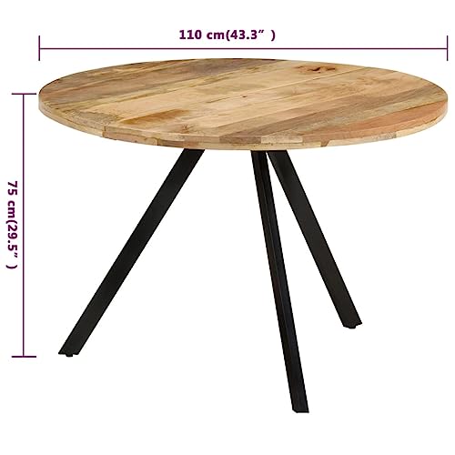 Table à manger en bois de manguier massif 110x75 cuisine rustique