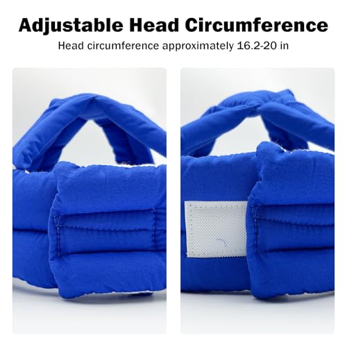 Image of Baby Head Protector Baby Helmet for Crawling Walking, No Bumps Safety Head Adjustable Protective Cap for Walking, Playing (Sapphire Blue)