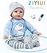 Produktbild ZIYIUI Reborn Baby Puppe Junge 22 Zoll 55cm Lebensecht Weiches Silikon Vinyl Realistisch Handgemachte Magnetisch Mund Reborn Baby Junge Beste Geburtstagsgeschenke Reborn Toddler