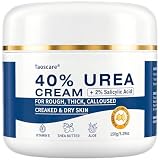 Taoscare 40% Urea Cream with 2% Salicylic Acid, Maximum Strength Foot Hand Cream, Intensive Repair Moisturizer for Dry Cracked Heels Knees Elbows, Exfoliating Callus Remover for Rough Thick Skin