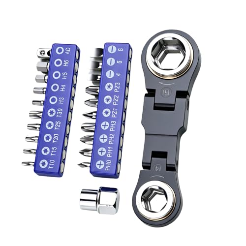 Gavery 26 in 1 Miniature Ratchets Wrenches Bit Set Alloy Steel Home Set for Home Repair and Car Maintenance