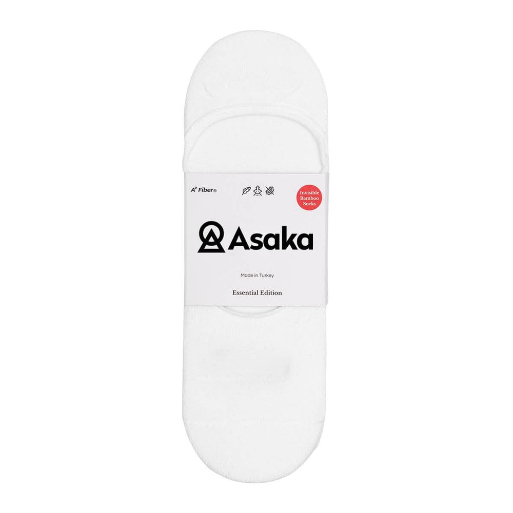 Calcetines de bambú de Asaka, calcetines invisibles para hombre y mujer, antideslizantes, transpirables, reducen el sudor, hipoalergénicos y duraderos, ideales para el día a día, ocio y deporte.