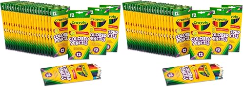 Image of Crayola Bulk Colored Pencils for Kids (24pk) - 12 Assorted Colors, Art Supplies For Crafts & Coloring Books, Bulk Preschool & Kindergarten Classroom Supplies (Packaging May Vary) (Pack of 2)