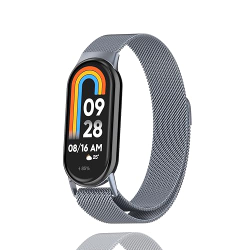 [AnnTec] For Xiaomi Smart Band 10 / 9 / 8 �����x���g �o���h �����x���g �R���p�`�u�� �V���I�~ �X�}�[�g�o���h 10 / 9 / 8 �p�̃o���h �}�O�l�b�g �N���X�v �X�e�����X�| ���b�V�� �ʋC �j�����p ����