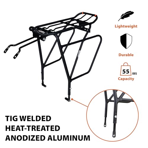 Porte bagage arriere velo Ibera PackRack Plus+ fixation cadre stable
