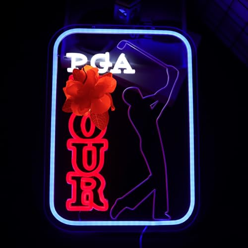 Image of Golf Neon Signs for Wall Decor, Dimmable Led Signs for Bedroom, Powered by USB11.4 * 15.7inch,Light Up Signs for Golf Club Sports Bar Man Cave Party Decor