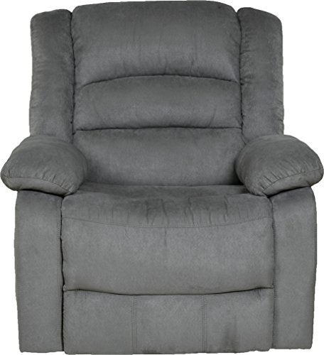 Relaxzen Longstreet Rocker Recliner With Massage, Heat And Dual Usb Ports, Microfiber, Gray #TOP3