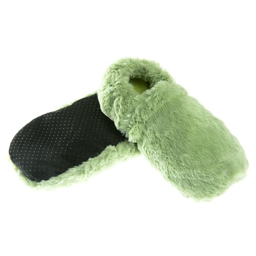 Pelucho - Chaussons Chauffants - Bien-Être, Chaleur et Douceur - Bouillotte Sèche Micro-Ondable - Grains de Blé et Fleurs de Lavande - Fabriqués en France