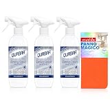 Elimina Odori Multiuso Spray Igienizzante Ipoallergenico 3 x 750 ml + Panno Magico Movida 30x30 cm | Neutralizza Odori, Igienizza Superfici, Pulizia Casa e Cucina