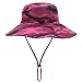 WANYING Damen Herren Outdoor Sonnenschutz Bucket Hut Fischerhut Baumwolle Two Way to Wear für Kopfumfang 55-62 cm Rosa Camouflage