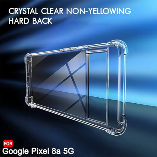 Image of TheGiftKart Crystal Clear Back Cover Case for Google Pixel 8A | 360 Degree Protection | Shock Proof Design | Transparent Case Cover for Google Pixel 8A (PC & TPU, Transparent Bumper)