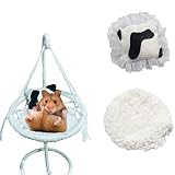 Nopikku Hamster Cradle Bed Hideout Hammock with Warm Pad & Pillow Small Animals Accessories Habitat