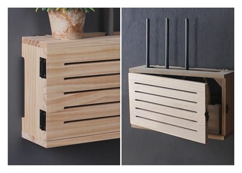 Armoire murale boîte à fusibles en bois pour défonceuse et décodeur TV - 6