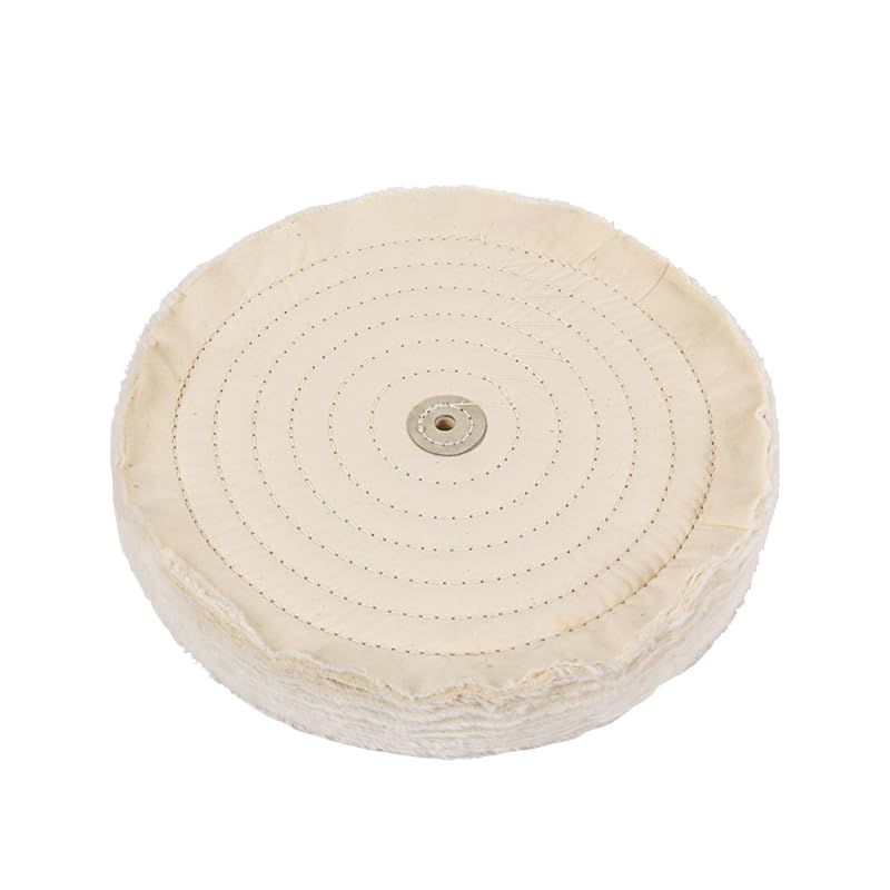 Premium Cotton Lint Cloth Buffing Wheel - 4 to 10 Inch Mirror Polishing Wheel for Jewelry & Metal Finishing, 1pc(4MM*8INCH)
