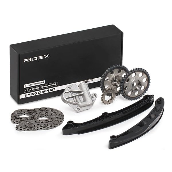 RIDEX 1389T0113 Kit de cadena de distribución con ruedas dentadas para árbol de levas Compatible con VW Polo V Hatchback 6R1, 6C1