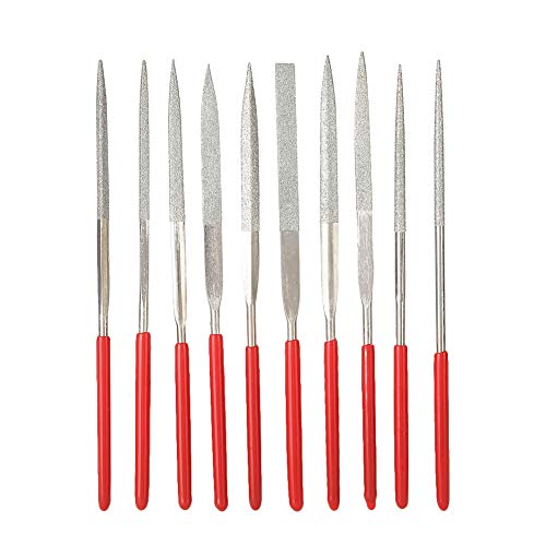 Lot de 10 limes à aiguilles, outils de limes, limes rondes en diamant, petites limes en métal pour bijoutiers, outils à main de précision pour bois, plastique, modèles, bijoux, instruments de musique Cover