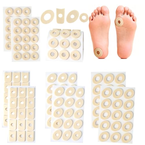 120 Pcs Soft Latex Corn Cushions 4-Shape Self-Adhesive Foam Callus Cushions Anti Friction callus cushions for Heel Toe Feet in Pain Relief Comfortable Shoe Inserts callus cushions