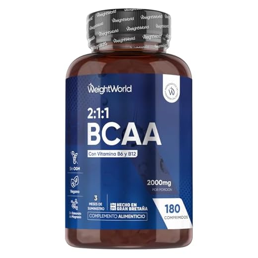 BCAA 2:1:1 Aminoácidos Esenciales 2000mg - 180 Comprimidos | Con Vitamina B12, B6 y Aminoácidos Ramificados L- Leucina, L- Isoleucina y L-Valina | Aptos para Veganos, Sin Gluten y Keto