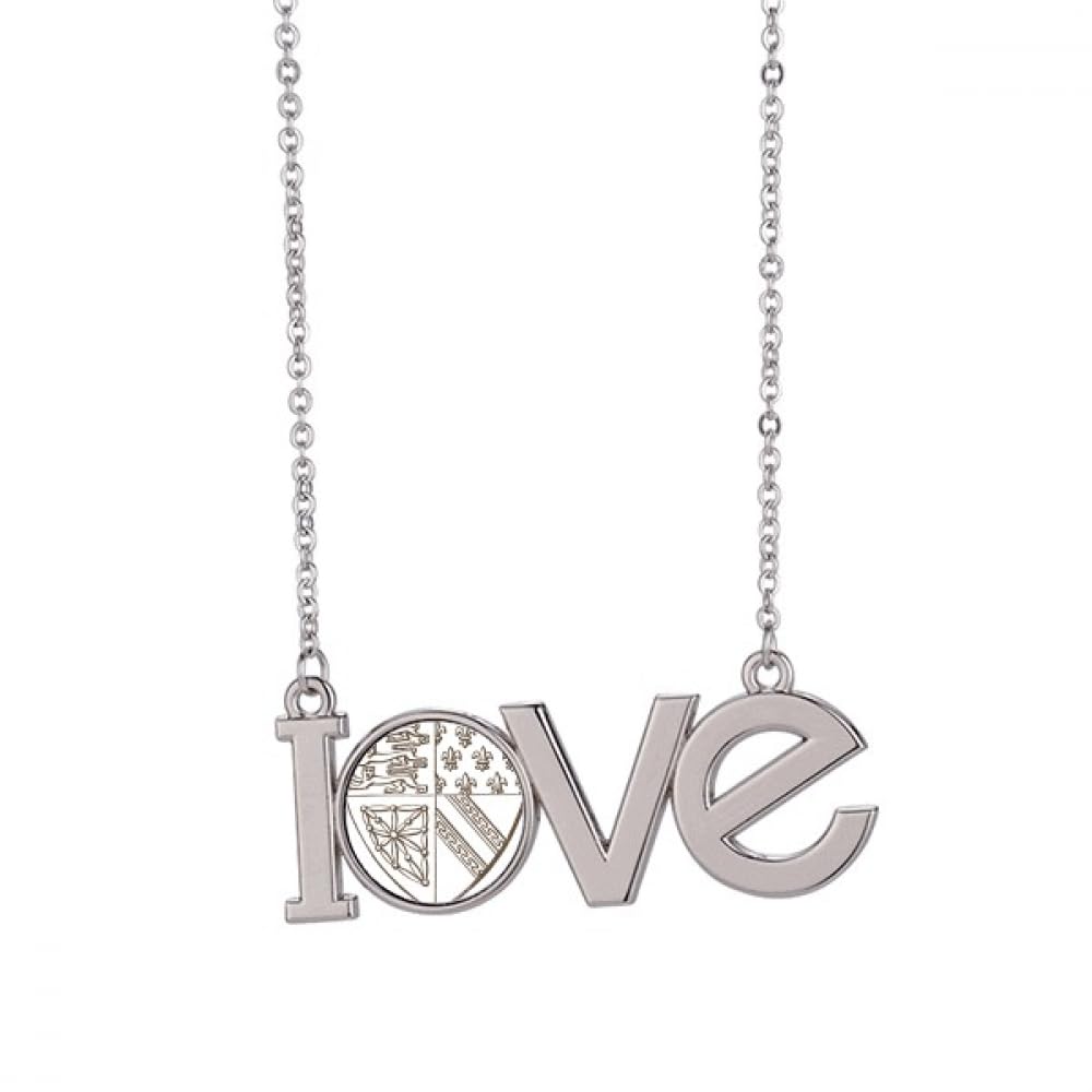 Collier baroque noir et blanc avec motif bouclier de lion M