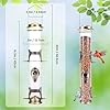 MIXXIDEA Metal Wild Bird Feeder, Squirrel Proof for Outside, Hanging 6 Port Tube Transparent Finch Feeder for Attracting Birds in Lawn, Garden, Balcony - Bronze #1