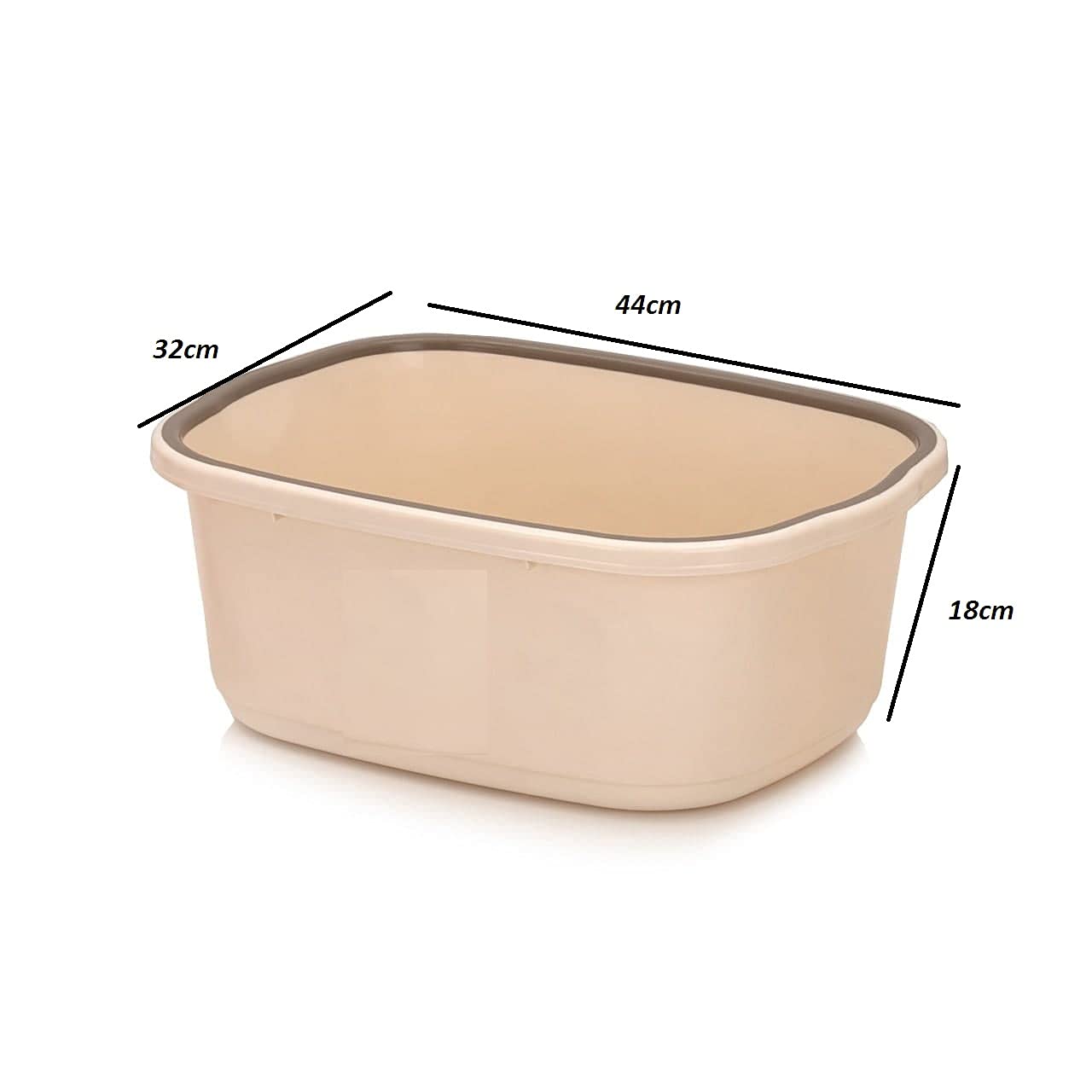 Unbreakable Plastic Bath Tub - 20L Multicolored -2