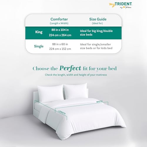 Image of MYTRIDENT Soft Comfort Comforter, 100% Cotton 200 GSM Comforter, King Size Comforter - Soft Paisley