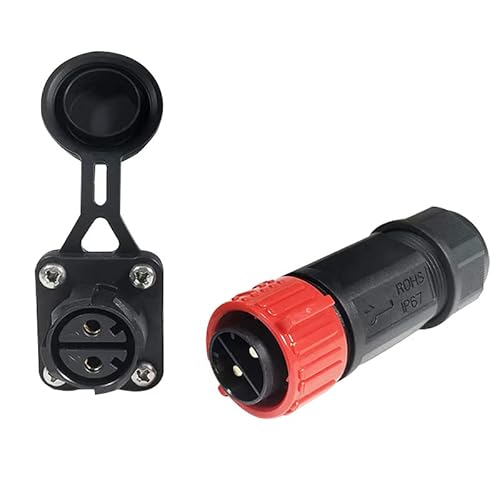 Trolling Motor Plug Receptacle Set, Abpf Marine Boat Power Connector, Waterproof Connector For Motor, 12/24/36/48 Volt Marine Plug For Trolling Motors (Red,1 Pack) #TOP16