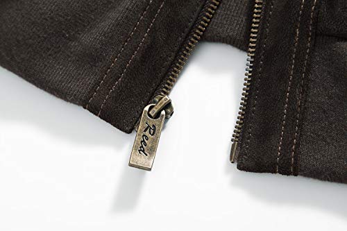 Image of REED EST. 1950 Men's Luxury Suede Leather Baseball Jacket - Premium Soft Suede with Smooth Interior Lining
