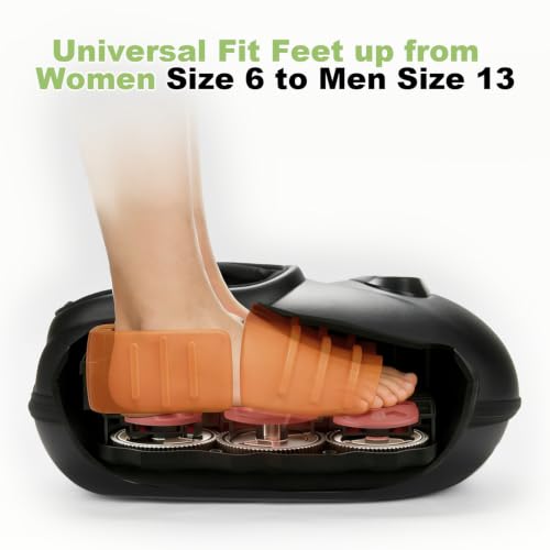 Image of LINGTENG Foot Massager, Heated Foot Massager (Agate Black) | Deep Kneading-Detachable Washable-Home Office Underdesk-Men Women Parent Senior-Birthday Anniversary Christmas Valentine Gift