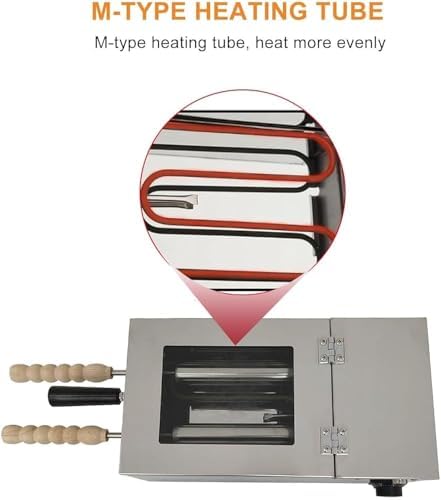 Versatile Commercial Electric Chimney Cake Oven - 2 Stainless Steel Bars for Baking Delicious Chimney Cakes & Cake Pops - Ideal 220V Cake Maker for Home & Professional Use