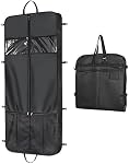 Zilink 60" Long Garment Bags for Travel Waterproof Garment Bag for Dresses Long Hanging Dress Bags for Closet Storage with Adjustable Handles and Stable Buckles for Suit Coats Tuxedos Dresses, Black