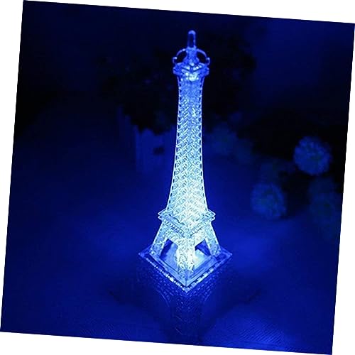 Hemobllo 2pcs lámpara de noche LED Torre Eiffel miniatura 2