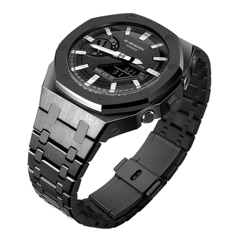 �J�V�IGM2100 Gen5�����L�b�g�p���o�[�X�g���b�v+���^���P�[�X�X�e�����X�X�`�[���u���X���b�g�J�o�[Casioak G-Shock GM-2100 2110�x���g, GM2100, �C�����[�t���[�B