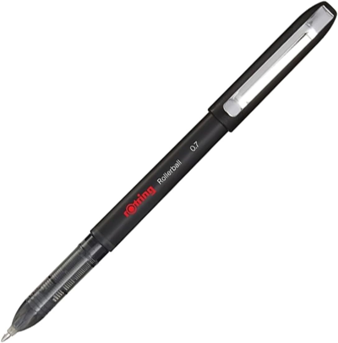 rOtring Rollerball Pen | Fine Point (0.7 mm) for Clear Writing | Black Ink | 12 Count