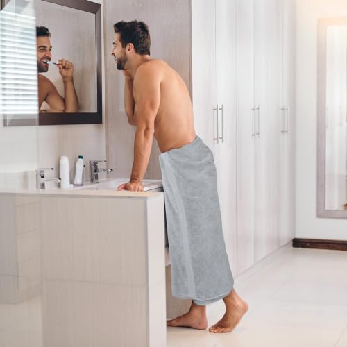 Image of Utopia Towels Jumbo Bath Sheets 2 Pack, 35x70 in, 600 GSM Cotton Cool Grey | Extra Large Ring Spun Cotton Bath Sheets - Soft Plush, Quick-Drying, Highly Absorbent, Great for Everyday Use