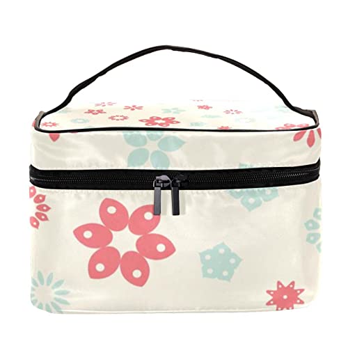 Organisateur d'accessoires de maquillage avec pochette portable fleurie