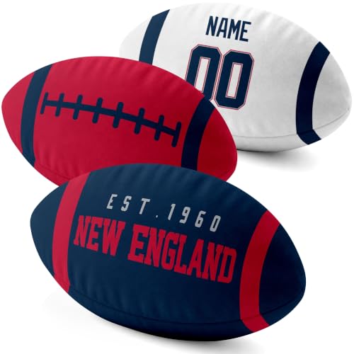 Image of ANTKING New England Throw Pillow Custom Name Number for Men Boy Gifts | Personalized Gift for Youth for Birthday Christmas