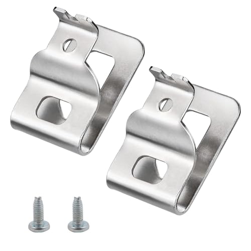 2pcs Belt Clips for Dewalt 304 Stainless Steel Drill Tool Clips Hook Kit Dewalt Clips with Screws for Dewalt N268241 N086039 Fit for 20V Power Tools DCD980 DCD985 DCD980L2 DCD985L2