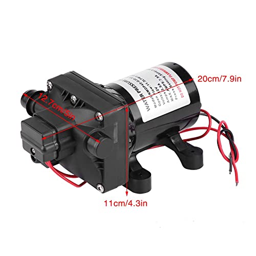 12V Selbstansaugende Wasserpumpe, Membranpumpe mit Automatischem Druckschalter, 3 GPM/11,4 LPM, 55 PSI