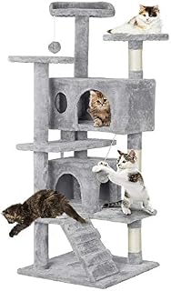 Topeakmart 51 inches Multi-Level Cat Tree Condo with Scratching Posts Kitty Activity Tower