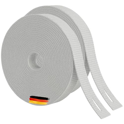 Rollwin Lot de 2 sangles de volet roulant de 7,5 m x 23 mm - Maintien fiable et résistant à l'abrasion - Matériau robuste résistant à la déchirure - Résistant aux UV et au jaunissement - Pour volets