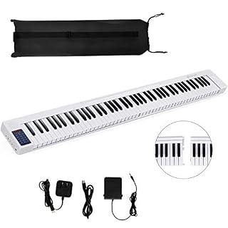 COSTWAY Clavier Électronique Portable 2 en 1 88 Touches avec Fonction Bluetooth Piano Numérique avec Filtres Dynamiques… - Les Beatles, Paul McCartney, John Lennon, RIngo Starr, George Harrison
